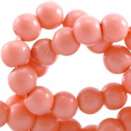 Top quality glass pearl beads 4mm Orange opaque